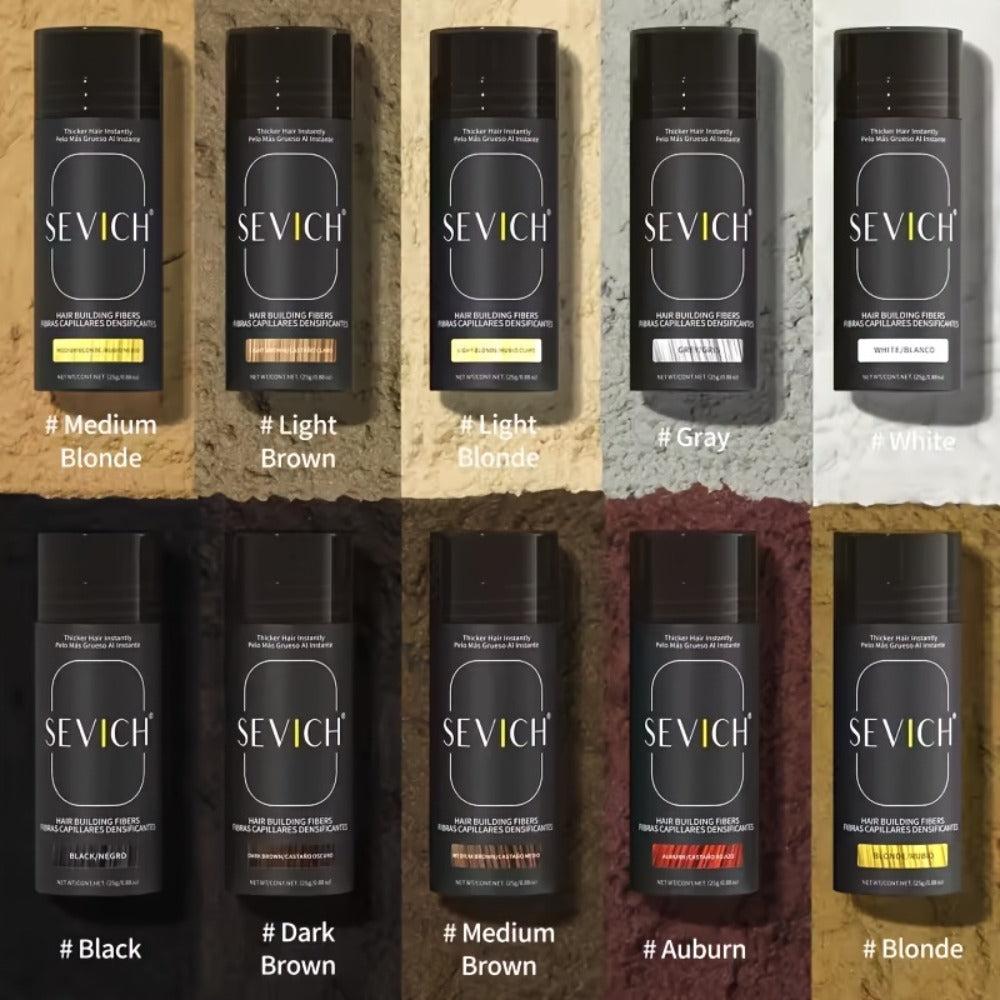 Hair Building Fibers 25g Instant Volumizing Powder Fills Thinning Hair Improves Hairline for All Hair Types Black Brown Blonde Grey Auburn Men Women