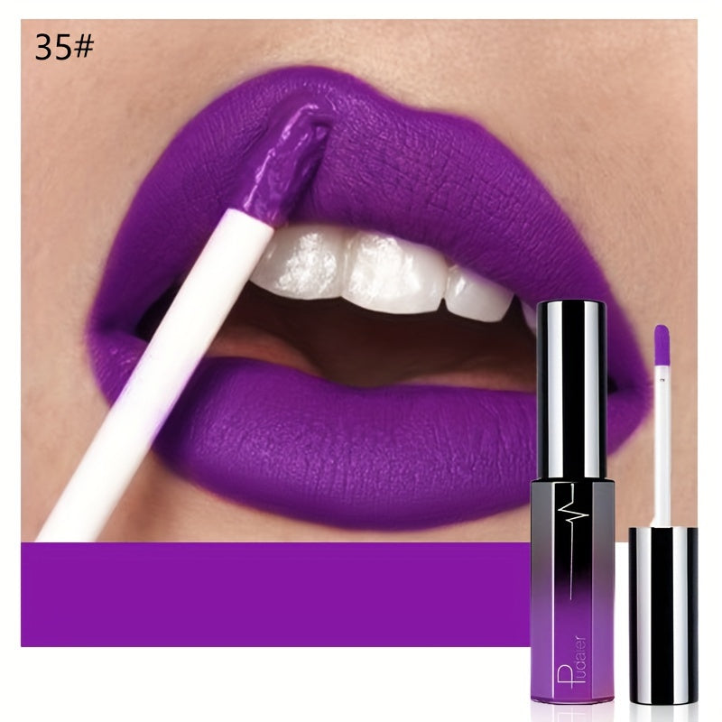 [Matte Mist Lip Gloss] Pudaier Matte Mist Lip Gloss Long-Lasting Color Not Easy to Stick to The Cup, Anti-Smudge Lip Glaze Liquid Lipstick, Velvet Matte Lipstick Lipsticks Waterproof Long Lasting 24 Hours