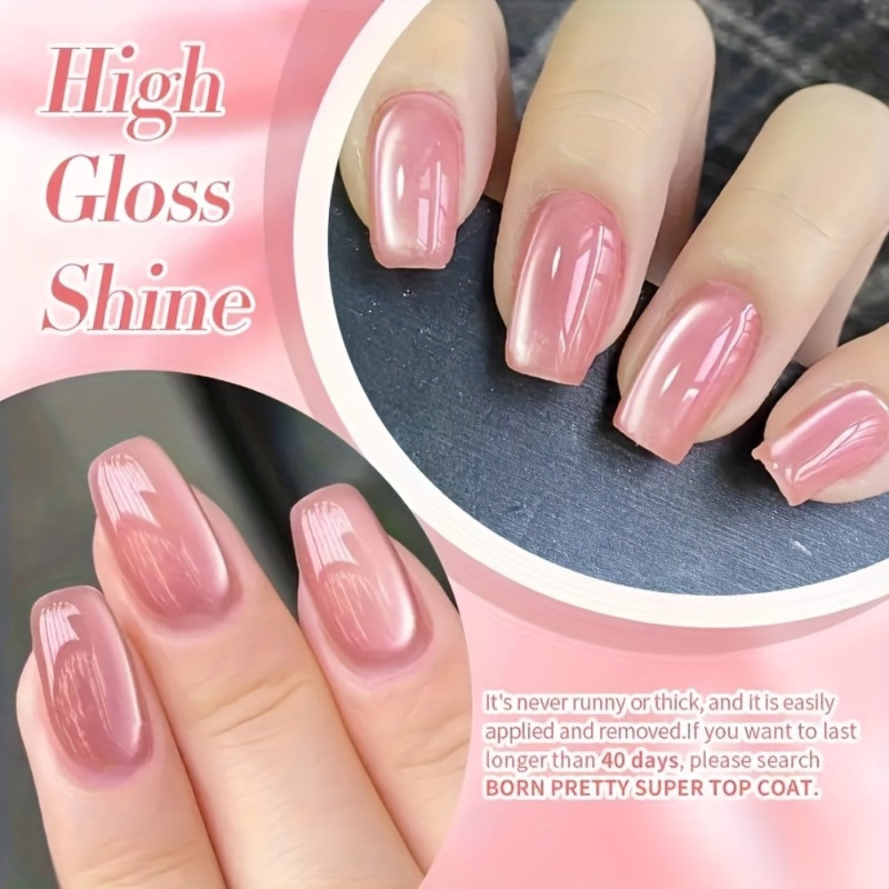 0.51oz Pink Cat Eye Magnetic Gel Nail Polish, Holographic Rainbow Gel Nail Polish, Pink Series, Removable, Suitable for and LED Light Curing Gel Nail Polish, for Nail Art Design, Ideal for Nail Salons and DIY at Home