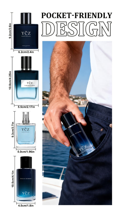 Men's Cologne Gift Set - Eau de Parfum Lavender Fresh & Warm Woody Long Lasting Fragrance, Multi-Piece Sets 2 3 or 4 Bottles, Perfect for Dates Office & Everyday Wear