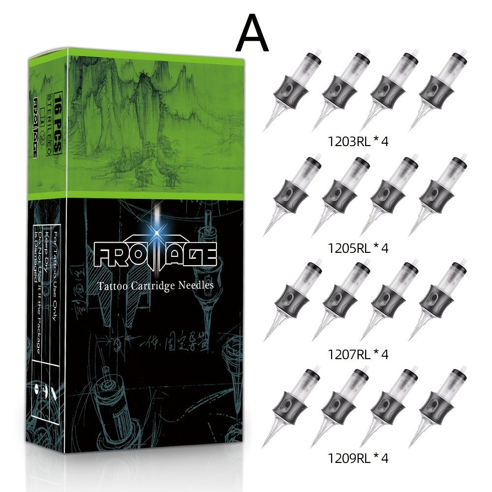 16pcs Froinage Tattoo Cartridge Needles, Mixed Models, High Transparency Needle Tips, Secure Assembly, Adjustable Needle Threading, Unscented, with Ideal for Artists and Beginners for Various Tattoo Needs