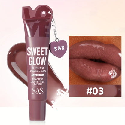 Lip Gloss Heart Pendant — 6 Shades Mirror Shine, Long-Lasting Fade-Resistant Non-Tacky Formula, Vibrant Colors for All Skin Tones, Women's Lip Makeup