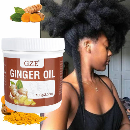 Ginger Hair Oil for Longer, Thicker & Healthier Hair — Deep Moisturizing, Scalp Stimulating, Strengthening & Nourishing Hair Growth Oil, Lightweight Formula, 100g