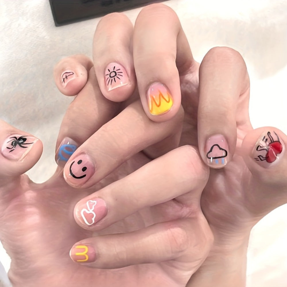 Nail Art Pen Set 12 Colors Quick Dry 3D Doodle Dot Stitching Nail Pens - DIY Nail Design Tools for Home & Salon Manicure Gift