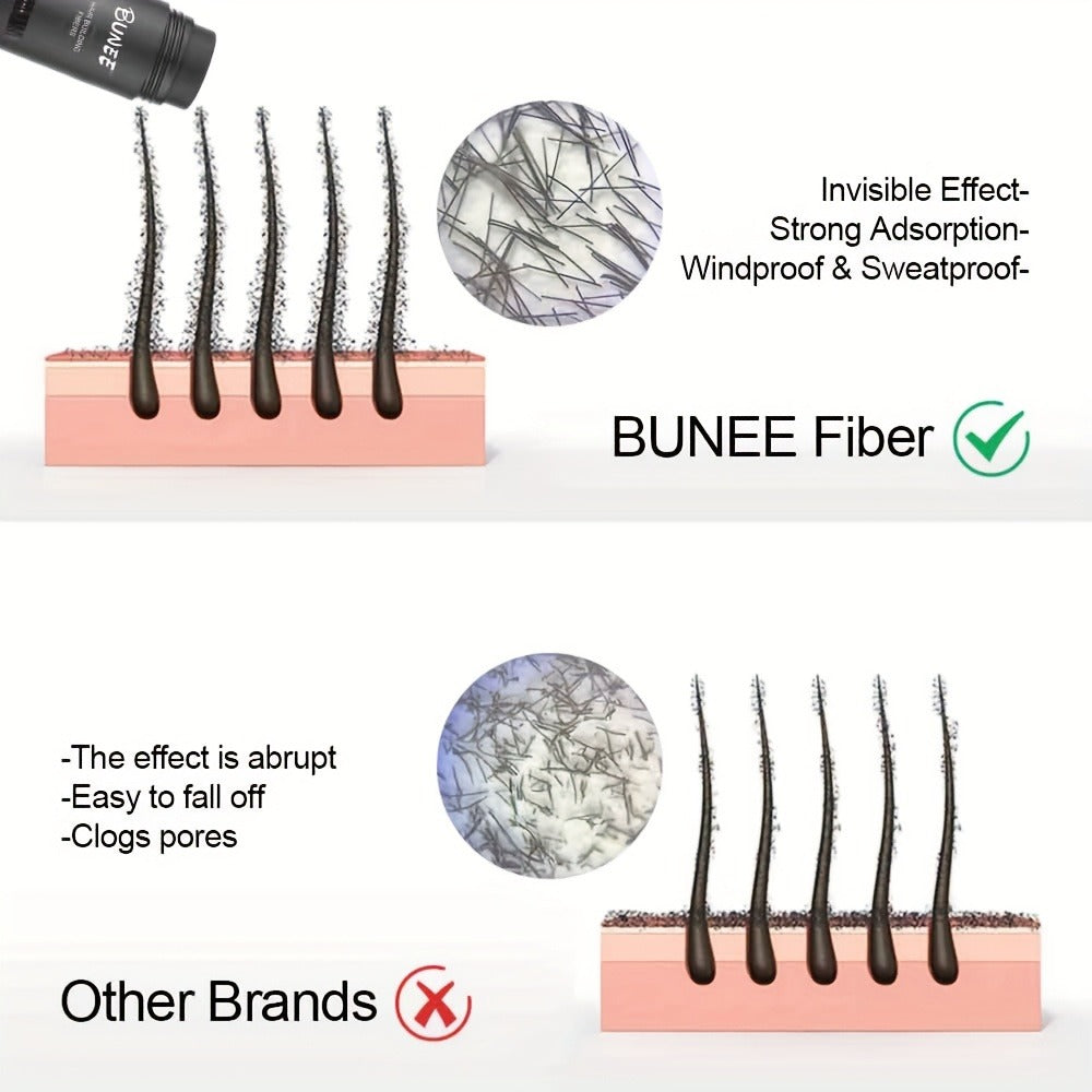 Hair Building Fibers Instant Thickening Powder for Thinning Hair — Natural Volume & Density, All-Day Hold, Washable & Non-Staining, 7 Color Options for All Hair Shades