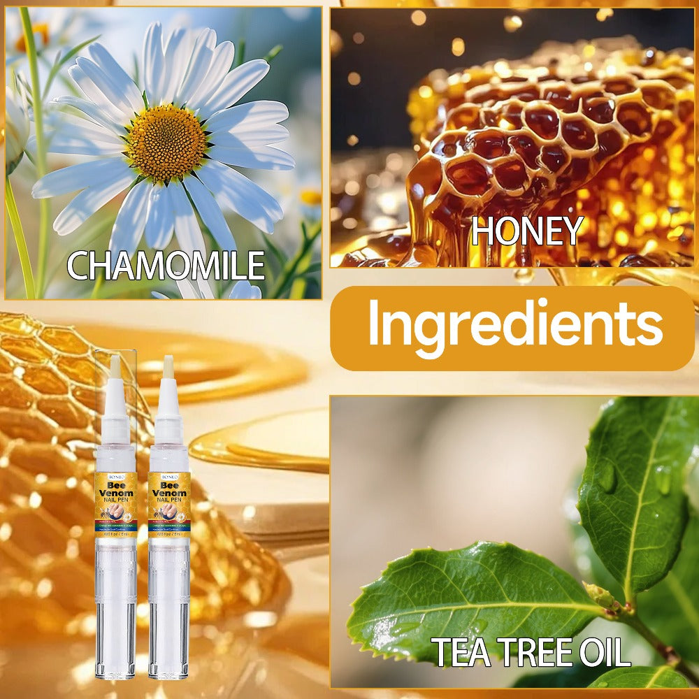 Bee Venom for Nail Pen, Extra Strength, Fast-Acting Toenail Care, Nourishing, Harden & Brightens Nail Surface, Suitable for Women & Men, Keep in Good Condition