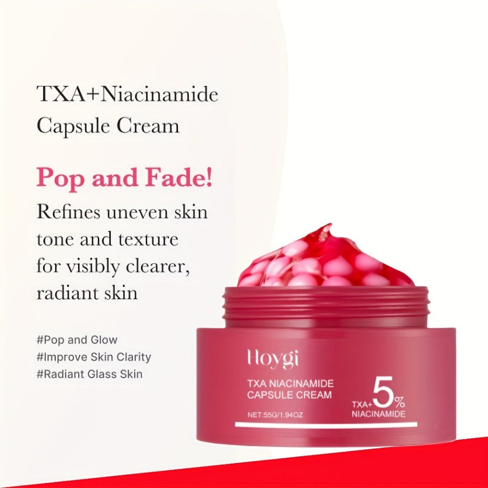 3pcs PDRN Collagen Capsule Cream&Vitamin C Capsule Facial Cream&Nicotinamide Capsule Cream with Capsule Technology, Moisturizes And Locks In Moisture. Suitable for Day And Night Use.valentines Day Gifts, Fall Winter Skincare, Aift Sets for Women