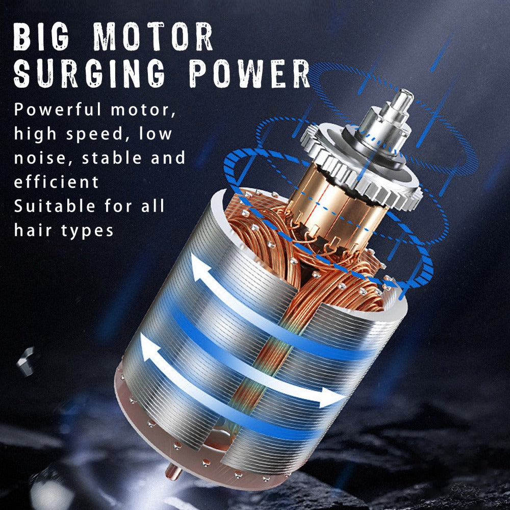 Hair Trimmer with LED Display, Rechargeable Hair Clippers, T-Blade Outline Trimmer for Men, Electric Pro Cordless Trimmer