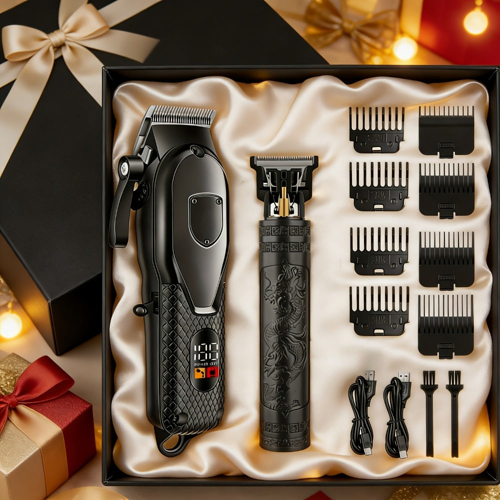 2/4 Piece Men's Grooming Set: Hair Clipper  Electric Shaver. Supports USB Charging, Offers Cordless Portability, Features An LED Display a Precision Grooming Tool Designed Exclusively for Men. The Ideal Gift for A Father, Husband, or Boyfriend.