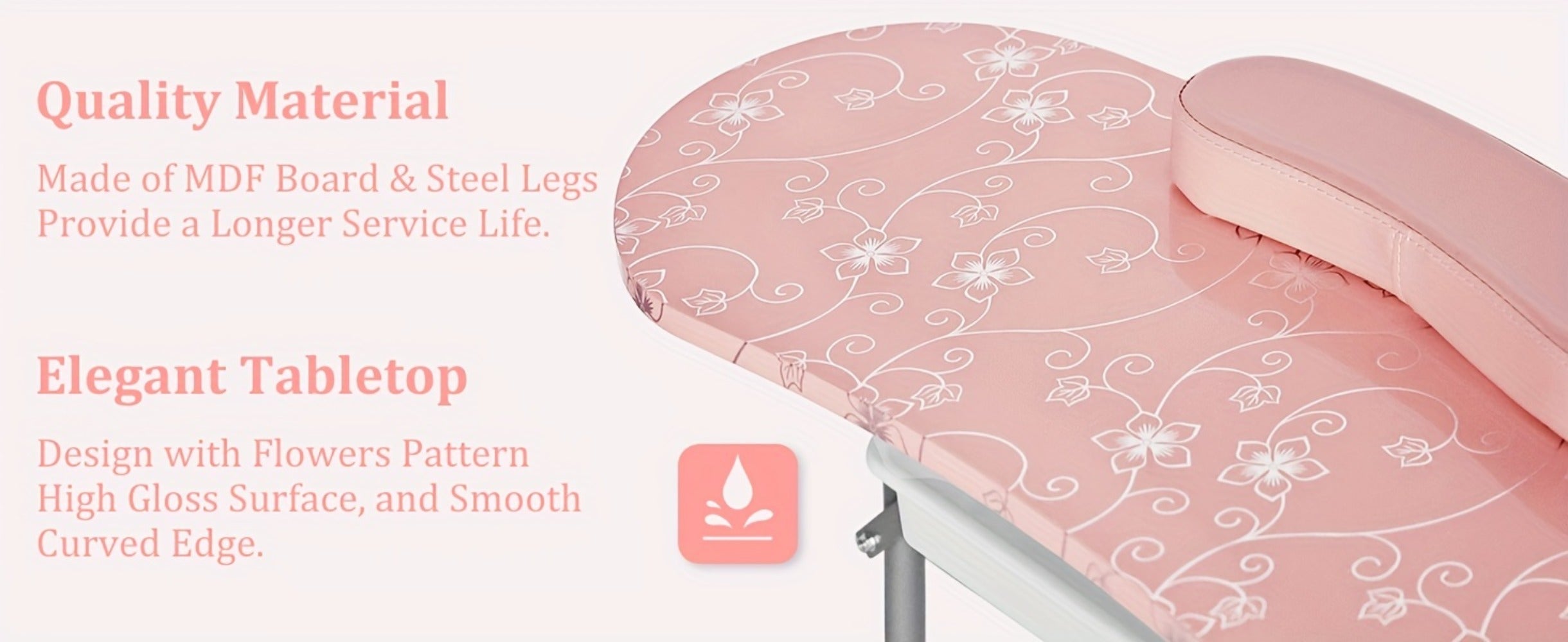 Foldable Nail Table for Manicures, Featuring a Drawer, LED Lamp, Four Lockable Wheels, And a Carrying Bag, Designed for with a Wrist Cushion