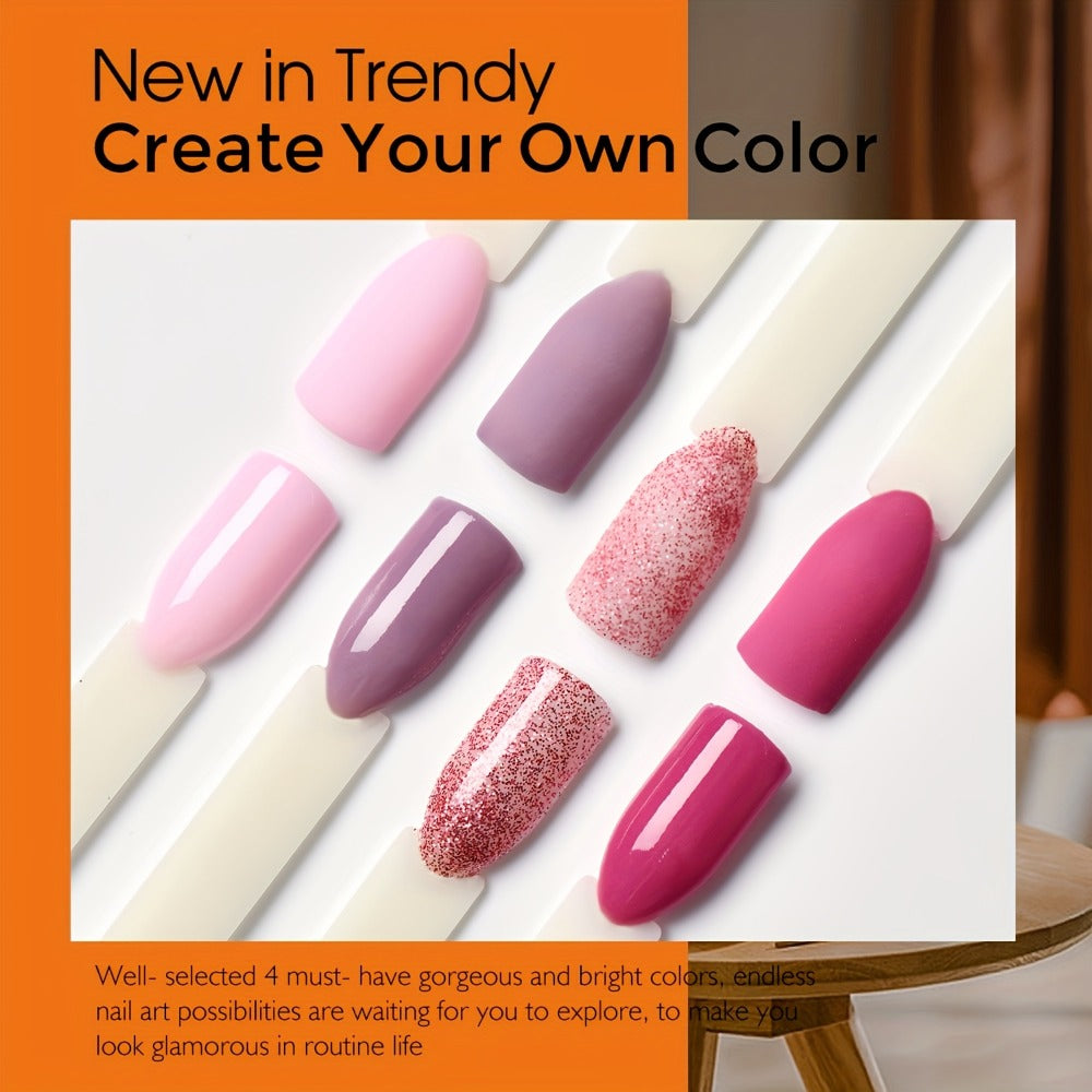 NOCIS Professional Acrylic Nail Kit - Salon-Quality Set with Liquid Monomer, 4 Powders & Brushes for Extensions, Carving & French Manicure - Odorless, Perfect for At-Home Beauty