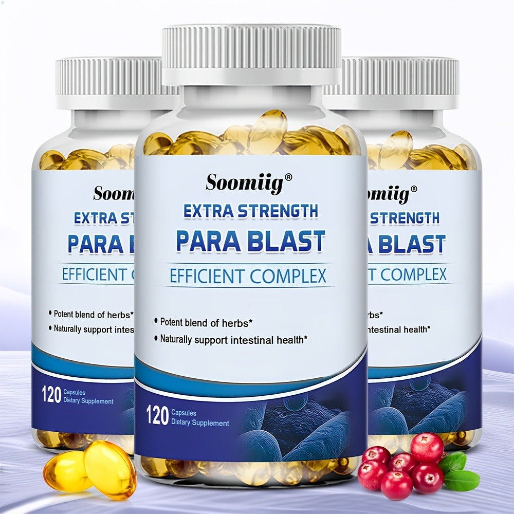 PARA BLAST Capsule Supplement - Contains Black Walnut, Wormwood Powder, Cranberry - Supports Holistic Health - 120 Capsules