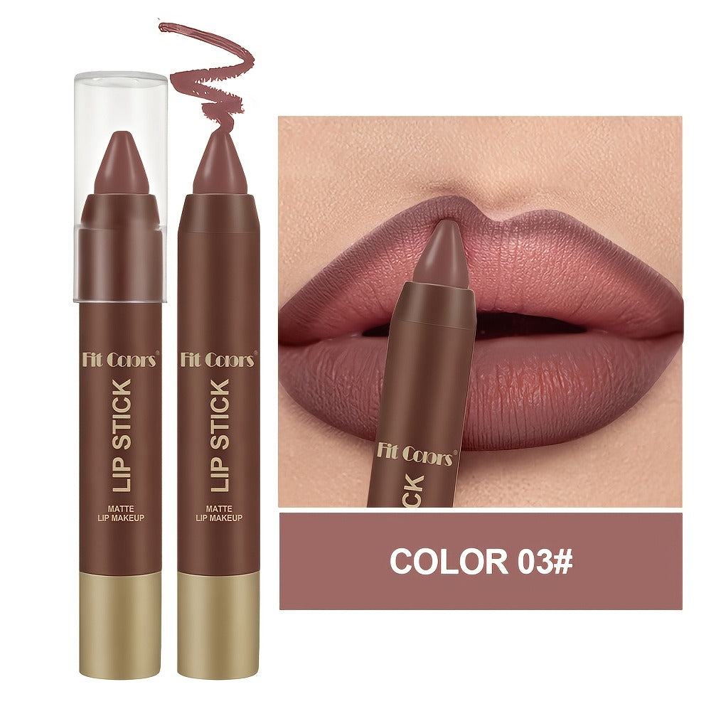 Lipstick Set 6 Pack Matte Long Lasting Waterproof Full Coverage - Non-Fading Velvet Lip Color for All Skin Tones Orange Brown Pink Purple Red Shades Makeup Gift for Women