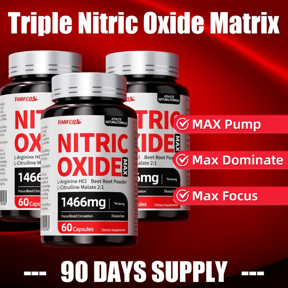 Maximum Load 10-in-1 Nitric Oxide Supplement, Containing 1466 for MG AAKG, L-arginine, L-citrulline, Beetroot, Suitable As A Christmas Gift, Applicable for Office Workers, Fitness Enthusiasts, Adults, Men And Women