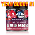 [Yeah Buddy] 8000mg Creatine Monohydrate Blueberry Gummies | with L-Taurine, with BCAA, Vitamin B6 & B12, for Men & Women, 120 Count