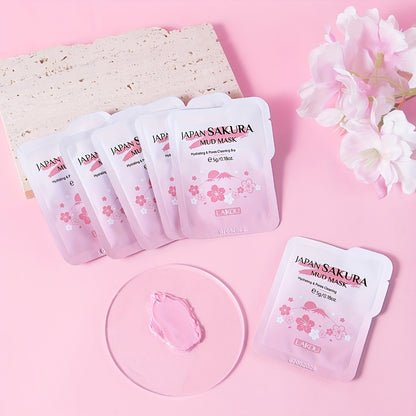 Sheet Mask Set 60 Pieces — Cherry Blossom Lip Masks, Snail, Seaweed & Sleeping Masks | Glycerin Moisturizing Face Masks for All Skin Types | Skincare Gift Set