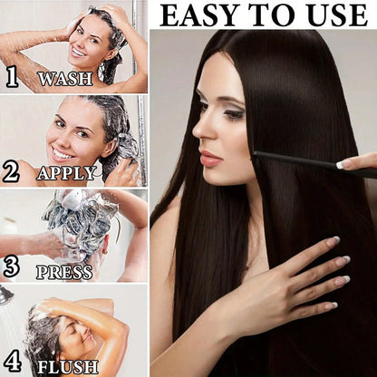 Gray Hair Color Shampoo 6PCS 3-in-1 Darkening Formula - Natural Gray Coverage Shampoo Conditioner & Color Restorer for Black & Brown Hair No Ammonia for Men & Women 3.38oz per Bottle