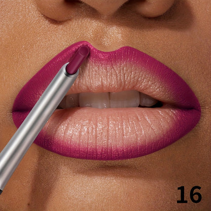 Lip Liner Pencil Matte Long Lasting Waterproof Non-Fading Non-Stick Precise Definition Smooth Glide Lip Outliner for All Day Wear