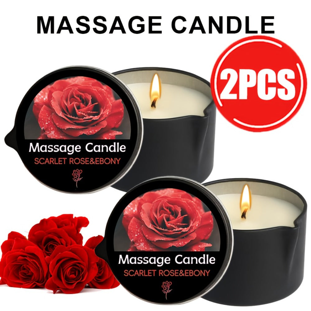 EVODUCK 6pcs/2pcs/1pc 2-In-1 Massage Oil Candle with Essential Oil Luxury Scented Candle with Soy Wax – Warm Moisturizing Body Lotion – Nail Salon, Spa, Pedicure, Beauty, Wedding, Christmas, Valentine'S Day Gift for Women (Total 12Oz/ – Each 2Oz)