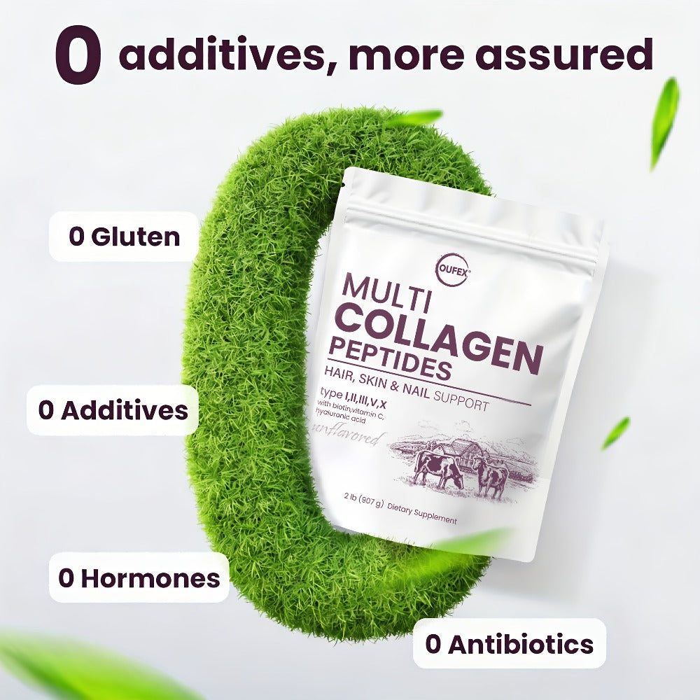 Oufex Multi-Source Collagen Powder - Collagen Complex with Skin Nutrients - Natural Flavor