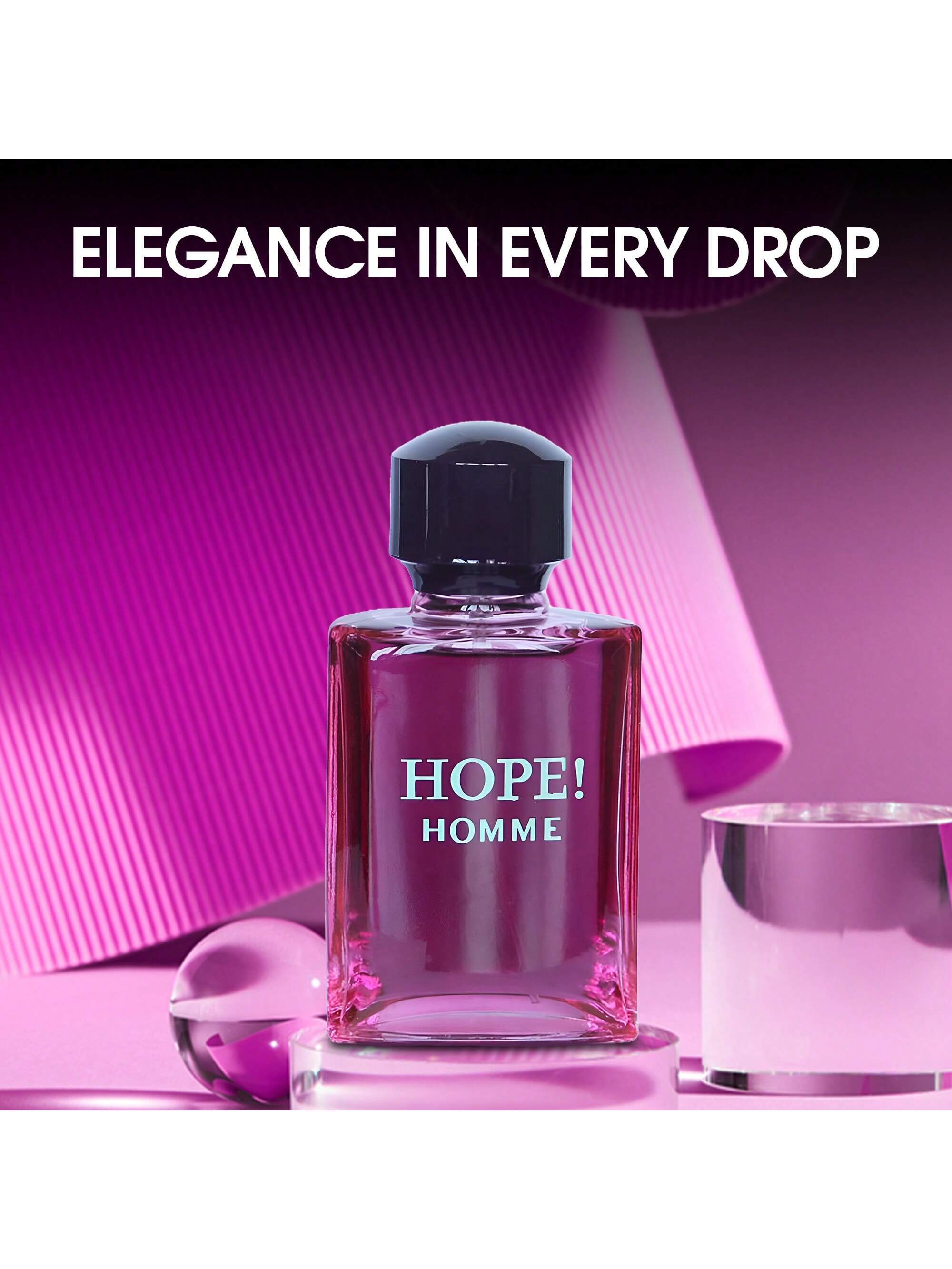 Cologne Spray for Men Hope Homme, Warm Woody Notes, A Distinct, Fashionable, Modern, and Captivating Scent, Festival Gifts for Every Occasion.