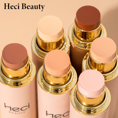 Concealer Foundation Stick 2pcs - Full Coverage CC Cream Waterproof Long-Lasting Matte Finish, Lightweight Moisturizing Formula for Light to Medium Tan Skin Tones, Multi-Purpose Flawless Makeup