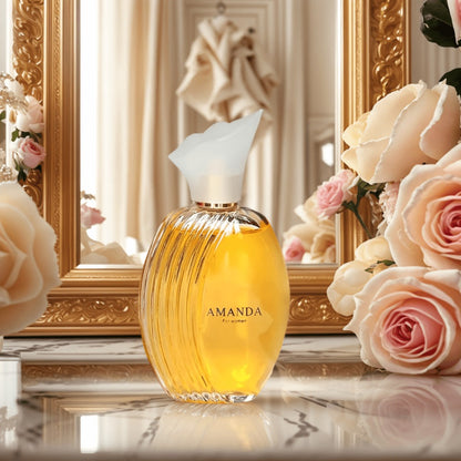 Women's Perfume AMANDA Exclusive Floral Eau de Parfum — Long Lasting Feminine Fragrance 3.4 oz | Rose, Jasmine & Vanilla | Gift for Her Daily Wear