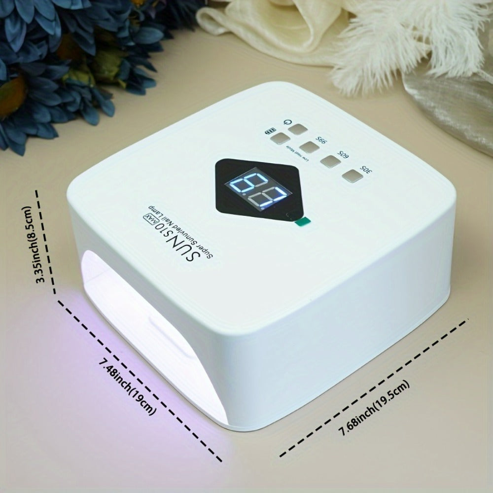 Rechargable LED Nail Lamp Dryer with HD Display Smart Nail Drying Lamp for Fast Dry All Gel Nail Polish Manicure Tools