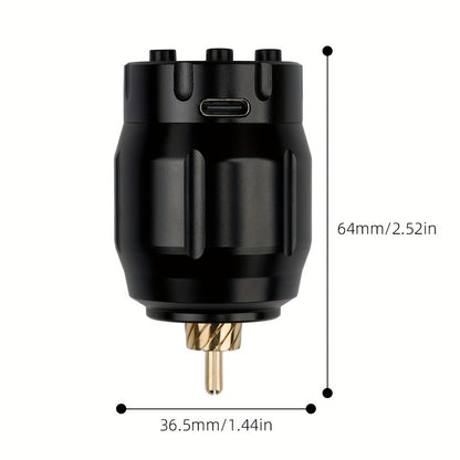 Wireless Tattoo Power Supply — Portable Rechargeable Battery Pack, LED Digital Display, RCA Connector, Compatible with Rotary Tattoo Machines & PMU Devices, 4 Colors