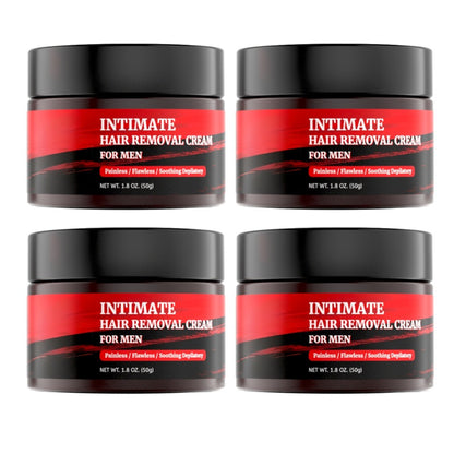 Men's Hair Removal Cream for Intimate Areas Fast-Acting Painless Depilatory with Squalane for Groin Chest Back Body Sensitive Skin 50g 1-5 Pack