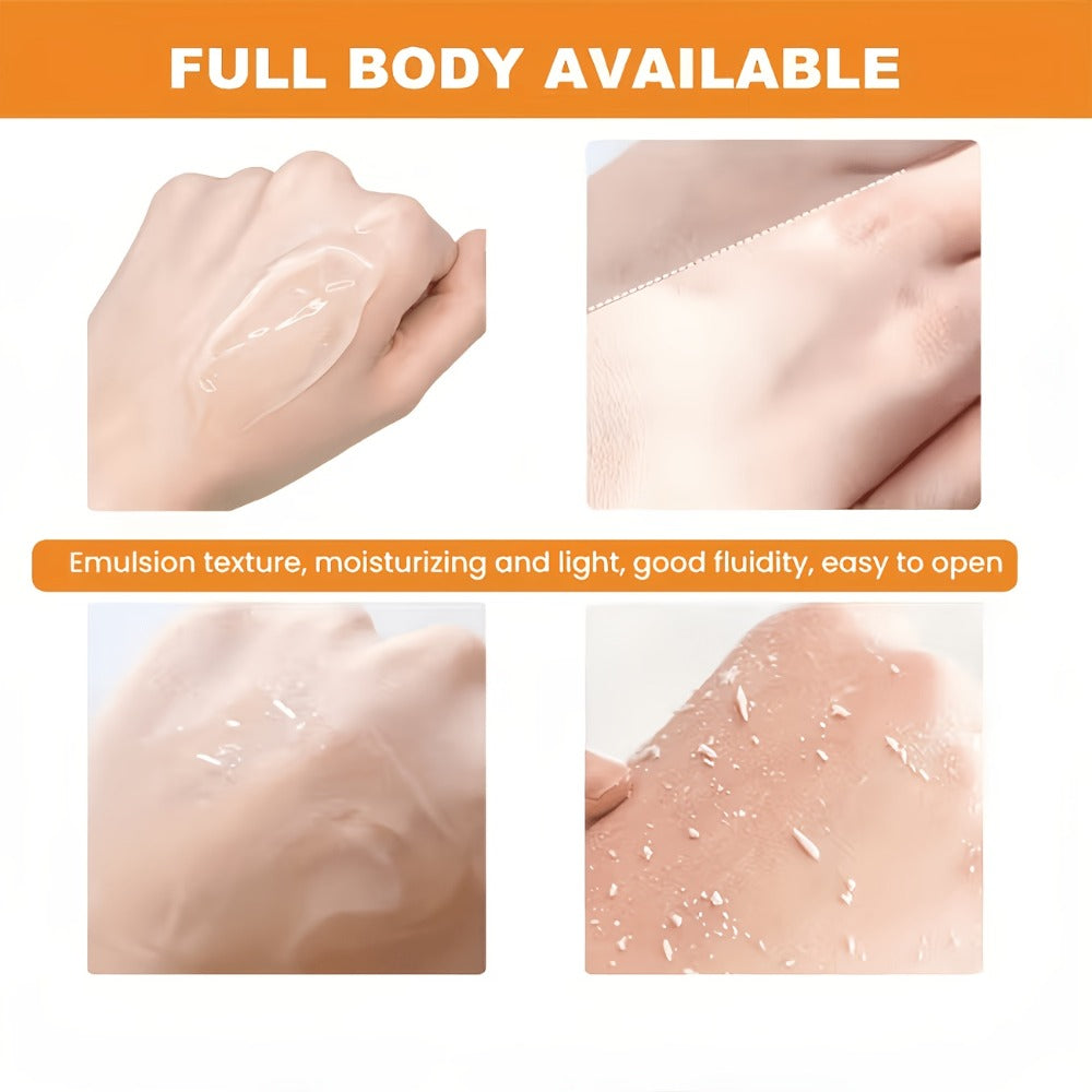 Orange Exfoliating Gel Face & Body Brightening Radiance Booster Gentle Hypoallergenic Exfoliant for All Skin Types Daily Glow Skin Care 50g