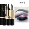 3-pack Solid Matte Black Eyeliner - Resistant to Smudging, Waterproof, and Color Fade, Suitable for Beginners - Creamy Formula That Is Easy to Apply and Long-lasting