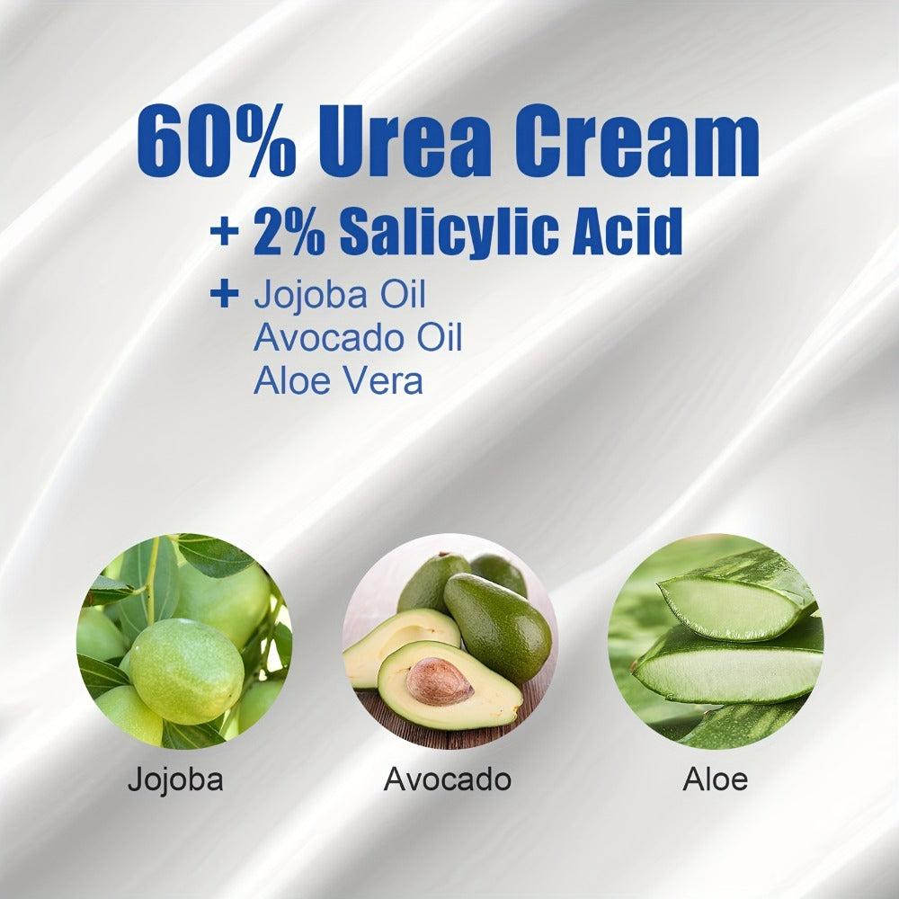 60% Urea Cream Foot Cream with 2% Salicylic Acid Natural Plant Extracts with Salicylic Acid, Shea Butter And Avocado Oil - Moisturizer for Dry Knees, Elbows, Hands And Heels, The Perfect Gift, Gift for Mom. Gifts for Women, Local Warehouse