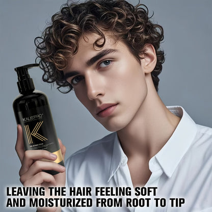 Men's Curl Cream Sulfate-Free 10.14oz - Frizz Control Styling Cream for Wavy & Curly Hair | Boosts Shine & Hydration | No Sticky Residue | Controlled Hold