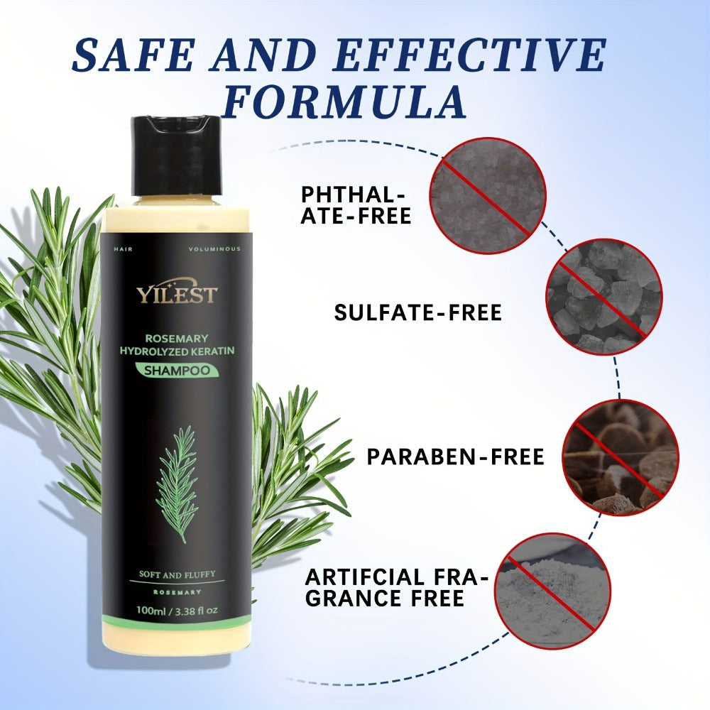 Rosemary Volumizing Shampoo — Enriched with Rosemary Extract, Amino Acids & Plant Squalane for Luxurious, Fuller & Healthier Hair | Moisturizing Formula for All Hair Types