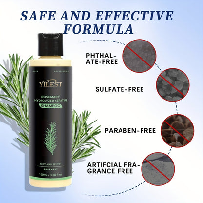 Rosemary Volumizing Shampoo — Enriched with Rosemary Extract, Amino Acids & Plant Squalane for Luxurious, Fuller & Healthier Hair | Moisturizing Formula for All Hair Types