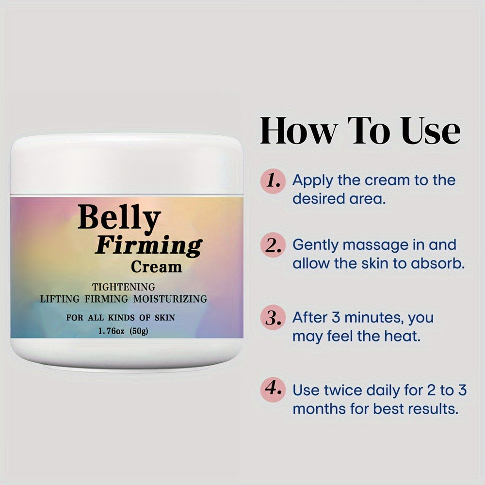 Belly Firming Cream - Intensive Tightening & Lifting Body Lotion with Hyaluronic Acid Caffeine Shea Butter Jojoba Oil & Vitamin E for Belly Buttocks Thighs & Arms - Alcohol Free All Skin Types