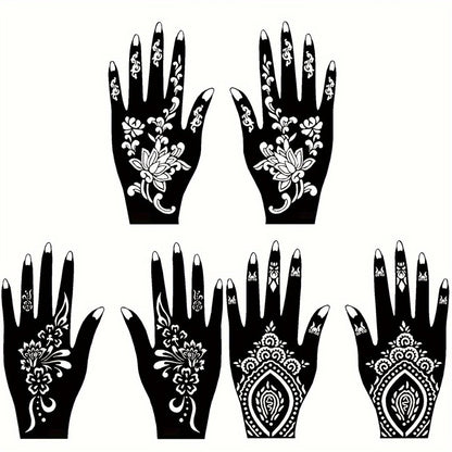 Jagua Gel Temporary Tattoo Kit — Semi-Permanent Freehand Ink, Fake Freckles, 3 Brown & Red Ink Bottles, 6 Stencils & Gloves for Women & Men, Weddings & Special Events