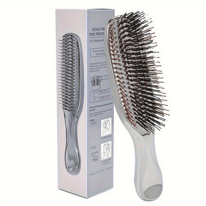Air Cushion Comb Scalp Massage Brush Anti-Static Detangling Hair Comb Electroplated Hairdressing Comb with Gift Box – Rose Gold, Silver, Gold