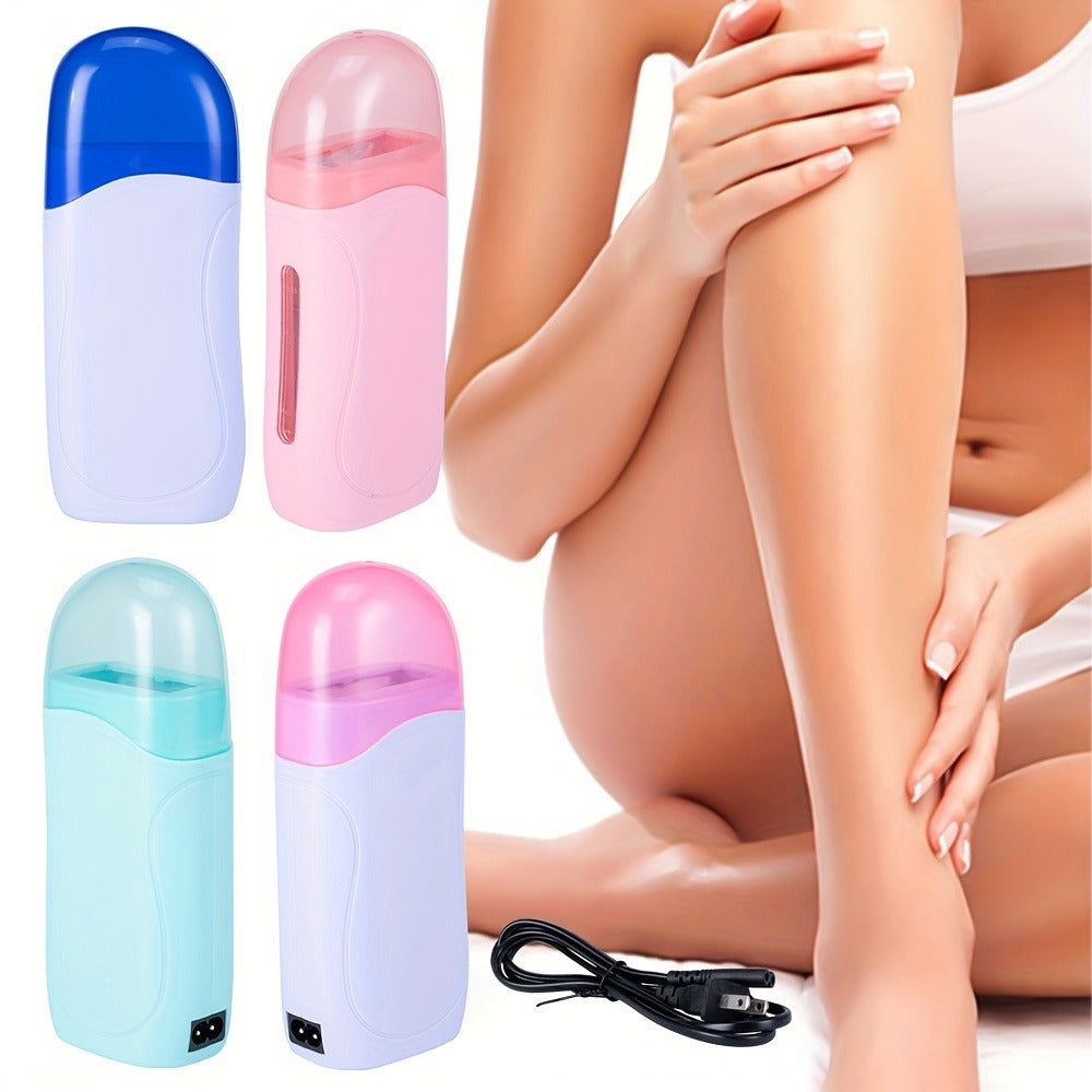 Hair Removal Wax Warmer, Portable Wax Machine Roller for Women Men, Waxing for Soft Wax Heater, Roll-On Design for Travel Home Use, Solely Roller