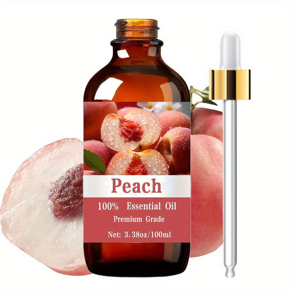 Peach Essential Oil, 100Ml/3.38 Fl.Oz, for Nail, Hair & Skin Care, Massage, Moisturizing Massage Essential Oil for Men And Women, Meditation Gift, Perfect Christmas Gift
