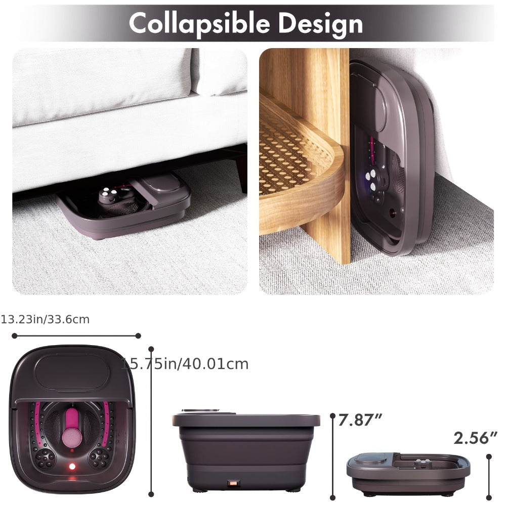 Remote Temperature Control Collapsible Foot Spa. Foot Bath with Heat, Bubble And Massager, Foot Spa Tub with 3 Pedicure Attachments, Foot Soak Tub with Handle. Best Gift for Women Or Mon. Best Mothers Day Gifts