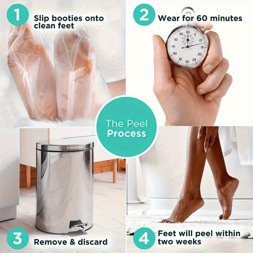 Foot Mask - Exfoliator Off Dead Skin Remover, Firming, Hypoallergenic, for Smoothing, Moisturizing And Brightening Hands And Feet, Reappearance of Tight Skin, Soft Smooth Touch Feet