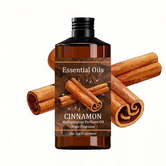 Cinnamon Essential Oil 100ml (3.38oz) — 100% Pure Aromatherapy Oil for Skin, Hair, Nail Care, Massage & Meditation — Warm Spice Gift for Men and Women