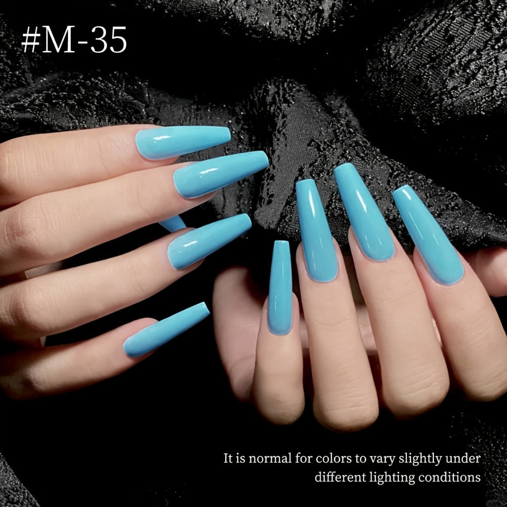 Gel Nail Polish Set 6 Colors Blue Shades Peacock Blue Sapphire Navy High Saturation UV LED Soak Off Long-Lasting Alcohol-Free Salon Quality Manicure Pedicure Gift for Women