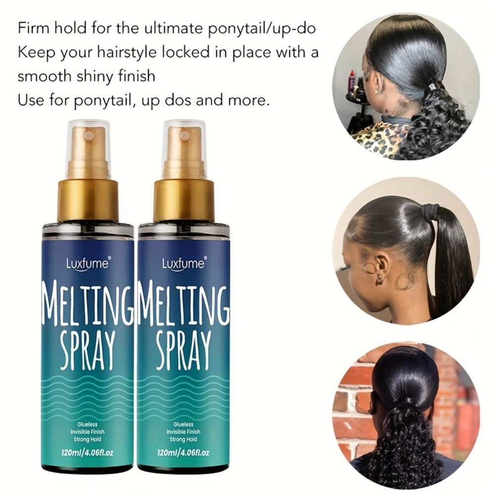 Hairspray Invisible Hold Melting Spray 120ml - Flyaway Control Frizz Tamer Long-Lasting Natural Finish Light Hold Hair Spray for Women Men All Hair Types