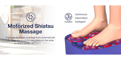 Foot Spa Massager Collapsible with Heater & Temperature Control - Foot Bath Bowl with Bubbles, 6 Massage Rollers, Vibration & Red Light Therapy, Auto Massage Option