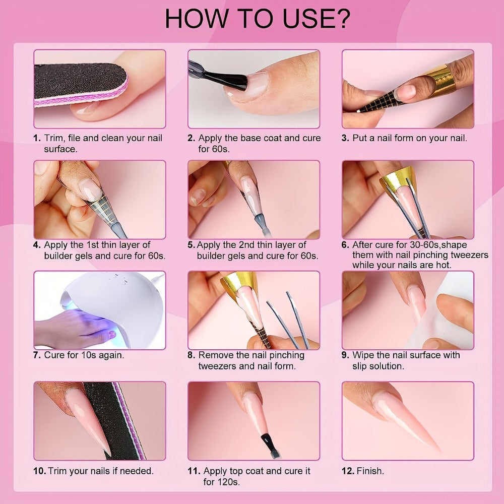 4 * 0.35 oz Of The Strongest Nail Glue, Fast Drying Nail Glue In 10 Seconds, Used For Nail Pressing, Upgraded Super Strong Without Light Solid Bonding Nail Glue, Long-lasting