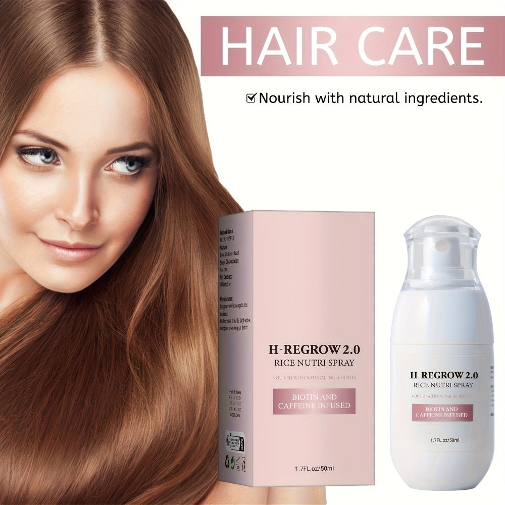 Rice Scalp Spray 4pcs — Hydrolyzed Rice Protein & Ginger Root Extract Hair Spray for Moisturizing, Softening & Long-Lasting Lightweight Hair Care | 1.69oz Each
