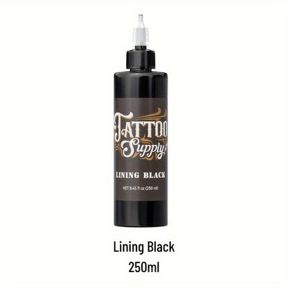 Super Black Tattoo Ink Darkest Outlining Shading Blending Professional Body Art Ink Vibrant Long Lasting Tattoo Supply Neebol 100ml 250ml
